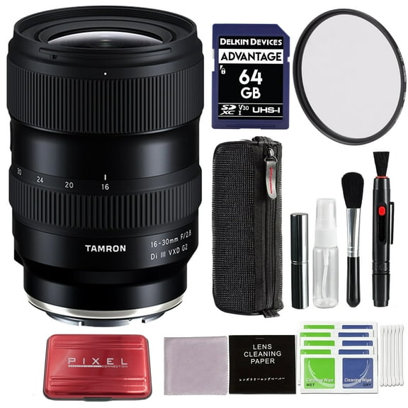 Tamron 16-30mm f/2.8 Di III VXD G2 Lens Compatible with Sony E Mount with Advance Accessories and Travel Bundle | AFA064S700 | Tamron 16-30mm Lens