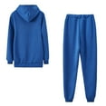 thumbnail image 2 of Women 2 Piece Sweatsuit Outfits Sets Zipper Up Hooded Sweatshirt And Jogger Pants Workout Sets Women Hooded Sweatshirt and Pant Tracksuit Sport Suit, XL&Blue, 2 of 7