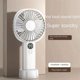 thumbnail image 1 of Ventilador portátil de mano (blanco), ventilador personal recargable con pilas, horas de trabajo para actividades al aire libre, regalo de verano para hombres y mujeres, 1 of 4