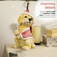 thumbnail image 4 of Alpine Corporation WAZ316 11" Tall Christmas Santa Golden Labrador Puppy Statue with Candy Cane – Indoor/Outdoor Holiday Decoration, 4 of 11