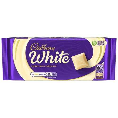 Cadbury White Chocolate Bar 180g, British Import (Pack of 3)