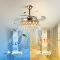 thumbnail image 6 of KPIBEST 42 Inch Luxury Crystal Ceiling Fan with Light and Remote Control, Crystal Chandelier with Fan Retractable 6-Speed, 6 of 14