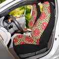 thumbnail image 6 of ALAZA Mouth in Leopard Car Seat Covers 2 PCs Universal Auto Front Seats Interior Protector, 6 of 7