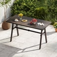 thumbnail image 2 of Gymax 59'' x 29.5'' Rectangle Rustproof Patio Dining Table w/ 1.93'' Umbrella Hole, 2 of 6