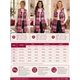 thumbnail image 3 of Cuteduck Womens Sleeveless Plaid Vest Wool Blazer Jackets Cardigan Outerwear Fall Winter Tops, 3 of 9