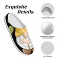 thumbnail image 5 of Rateoe Sunflower Gnomes5 Print Women's Men's Cotton Knit Slippers Lightweight Memory Foam Indoor House Shoes with Anti-Skid Sole-39/40, 5 of 7