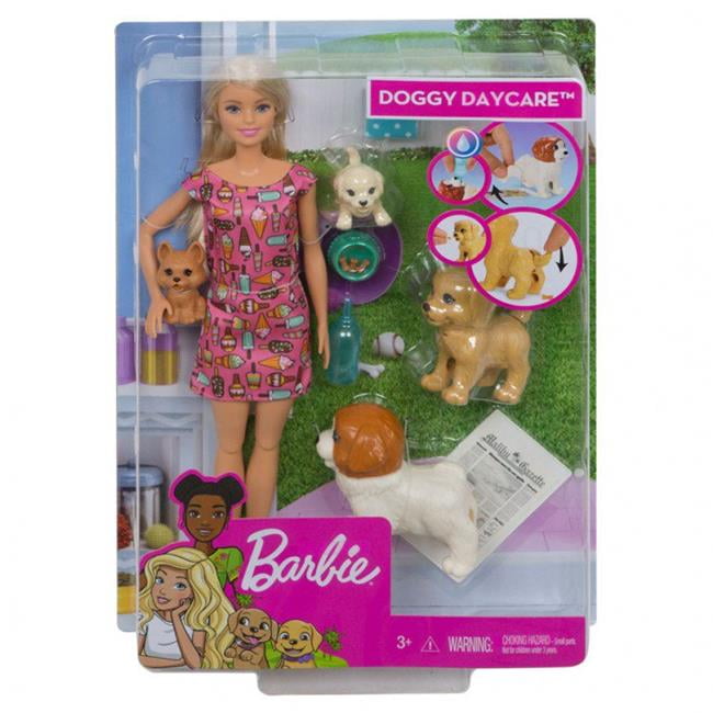 Mattel MTTFXH08 Barbie Super Feat Pet Blonde Toys, Pack of 4