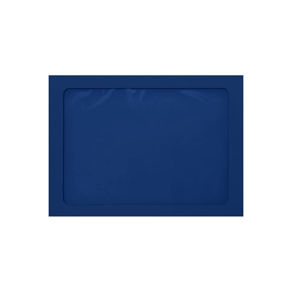 JAM Paper A7 Full Face Window Envelopes Peel & Press 5 1/4 x 7 1/4 Navy Blue 50 Pack (A7FFW-196-50)