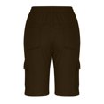 thumbnail image 5 of guisaled Long Cargo Shorts for Men Casual Below Knee Twill Cotton Capri Pants Relaxed Fit Drawstring Elastic Waisted Hiking Shorts with Pockets Valentines Day Gifts, 5 of 6