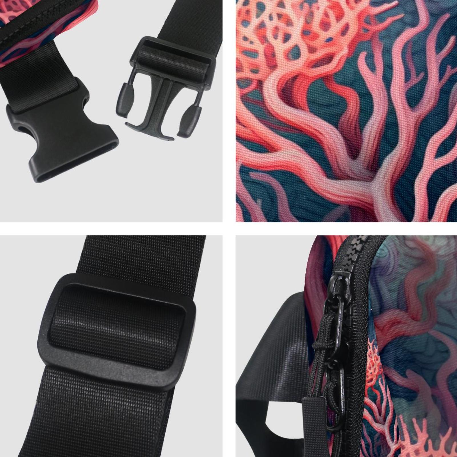 Coral Waist Pack Running Belt Fanny Packs Lightweight Adjustable with Extension Strap Unisex