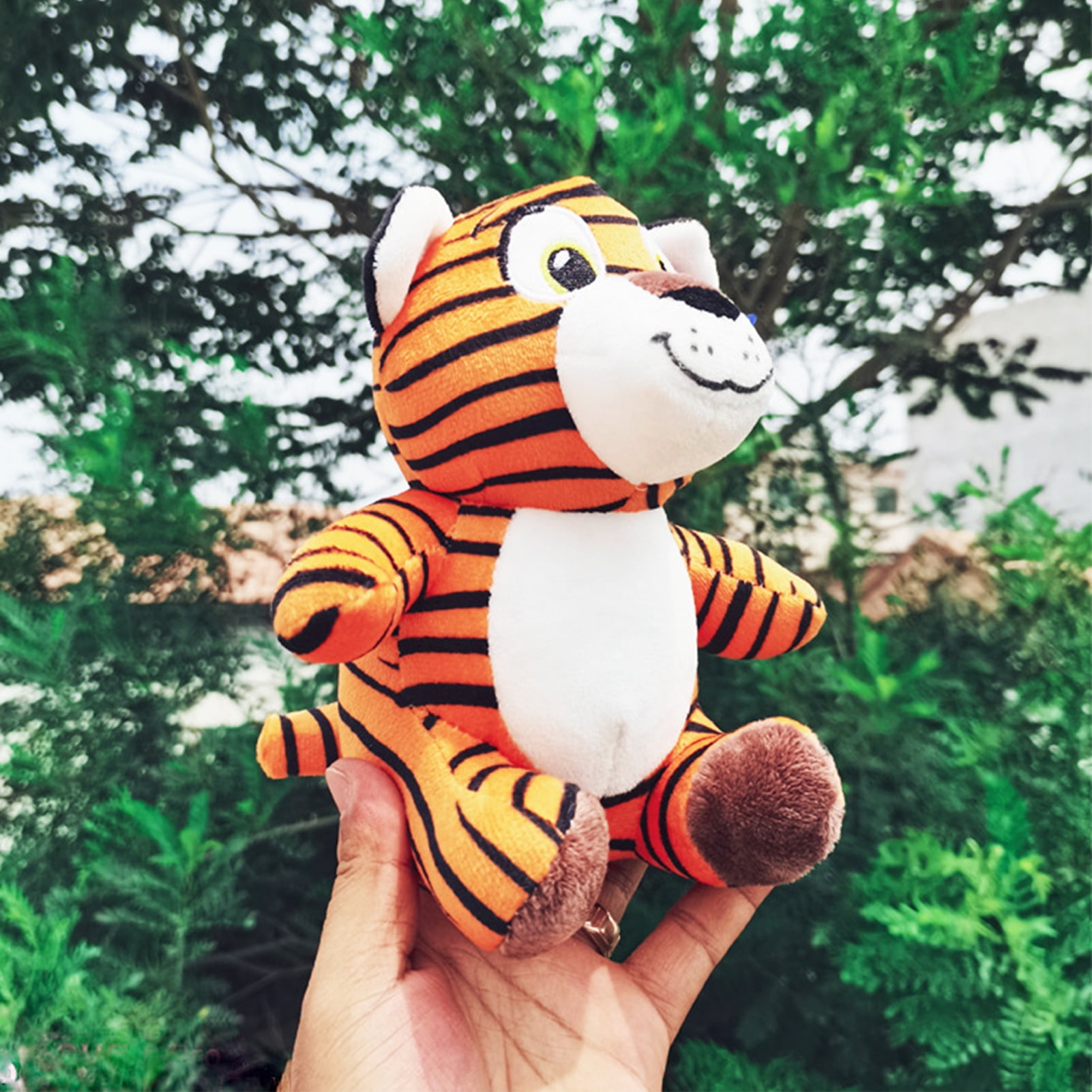5-Inch Tall Hanging Stuffed Animal Toy Mini Regit The Tiger Plush 