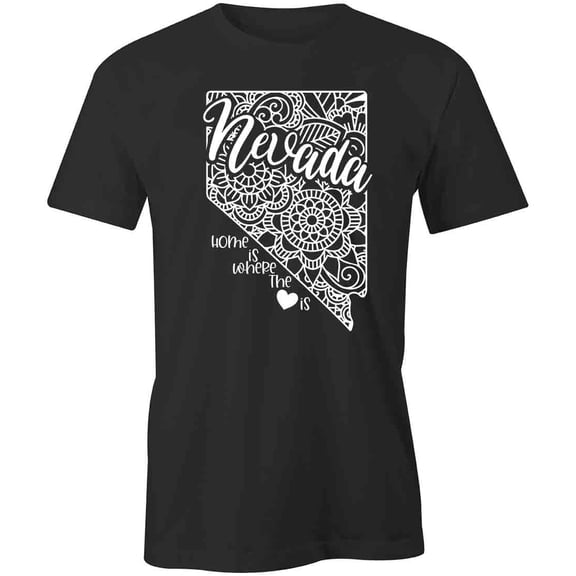 Home Is Where The Heart Is - Nevada T-Shirt | White Tee Gift
