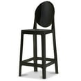thumbnail image 6 of 2xhome Set of 4 25" Seat Height Kitchen Barstools, Modern Ghost Accent Side Armless Counter Stools With Back, Black, 6 of 8