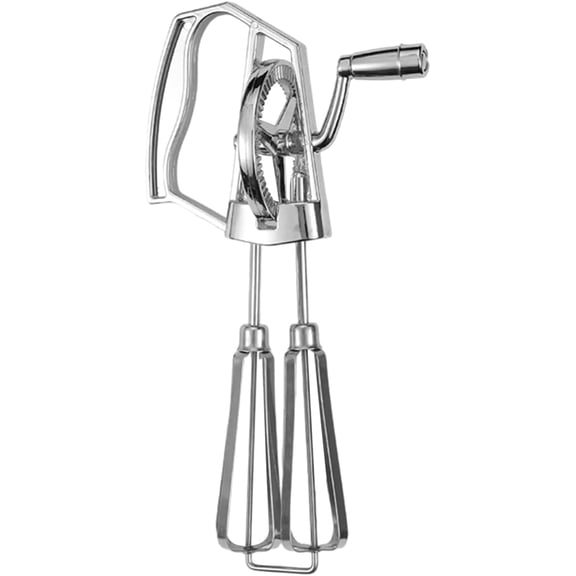 Manual Hand Crank Egg Beater, Stainless Steel Whisk for Baking | Versatile Mini Whisk Hand Held Blender, Egg Beater Wisking Tool for Cooking, Baking, Whisking, Beating, Stirring