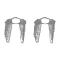 thumbnail image 1 of 2 Piezas de Arnés Yashi Estilo Punk Vintage para Bikini Cadena para El Hombro Plata y Oro, 1 of 5