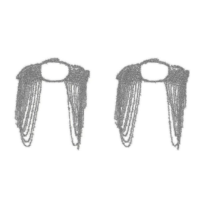2 Piezas de Arnés Yashi Estilo Punk Vintage para Bikini Cadena para El Hombro Plata y Oro