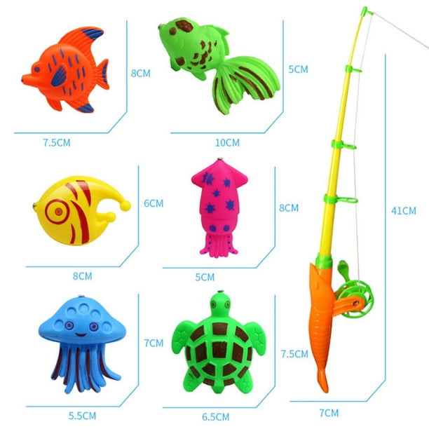 39pcs Magnetic Fishing Toy Fish Rod Net Set Kid Playing Game