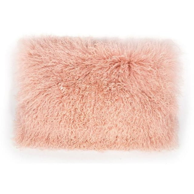 Tov Furniture TOV-C5712 Oreiller de Mouton Tibétain&44; Grand - Blush