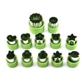 thumbnail image 1 of Juego de 12 cortadores de galletas de acero inoxidable para hornear verduras y frutas., 1 of 12