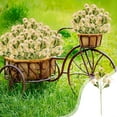 thumbnail image 5 of AYktou Artificial Flowers, 5 Pronged Ball Chrysanthemum Silk Fake Flowers, Faux Flowers with Green Fake Leaf Indoor & Outdoor Flower Arrangement Decor for Vases Baskets Wedding Bouquets, Khaki, 5 of 6