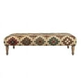 thumbnail image 2 of Ottoman Rembourré de Transition en Bois Multicolore Jambe Cocktail, 2 of 5