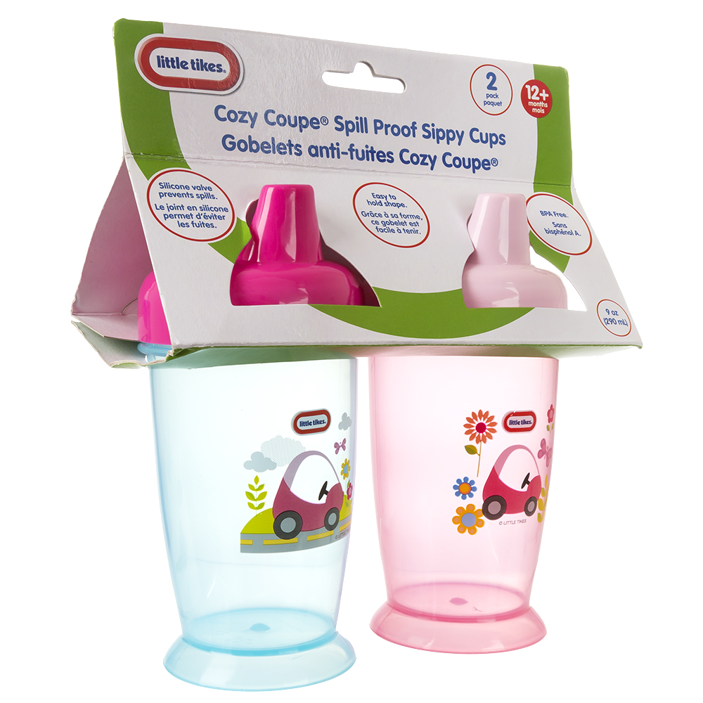 Little Tikes Cozy Coupe Spill Proof Sippy Cups Easy to Hold Shape for