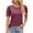Wine, variant on gakvbuo Womens Tops!Women's Fashion Solid Round Neck Short Sleeves Casual T-Shirt Top