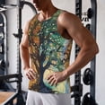thumbnail image 5 of Pofeuu Seasonal Tree Reflection Print Men's Workout Tank Tops Sleeveless Muscle Gym Shirt Quick Dry-Large, 5 of 7