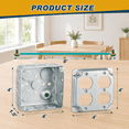 8 Pack 4 Inch Metal Electrical Box with 2 Duplex Receptacle Covers ...