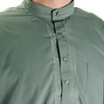 thumbnail image 3 of Hijaz Men's Embroidered Warm Gray Kurta Top Wrinkle Free Cotton Short Tunic, 3 of 4