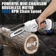 thumbnail image 5 of Ninouko 20V 6 Inch Cordless Electric Portable Mini Chainsaw with Battery and Charger, 5 of 8