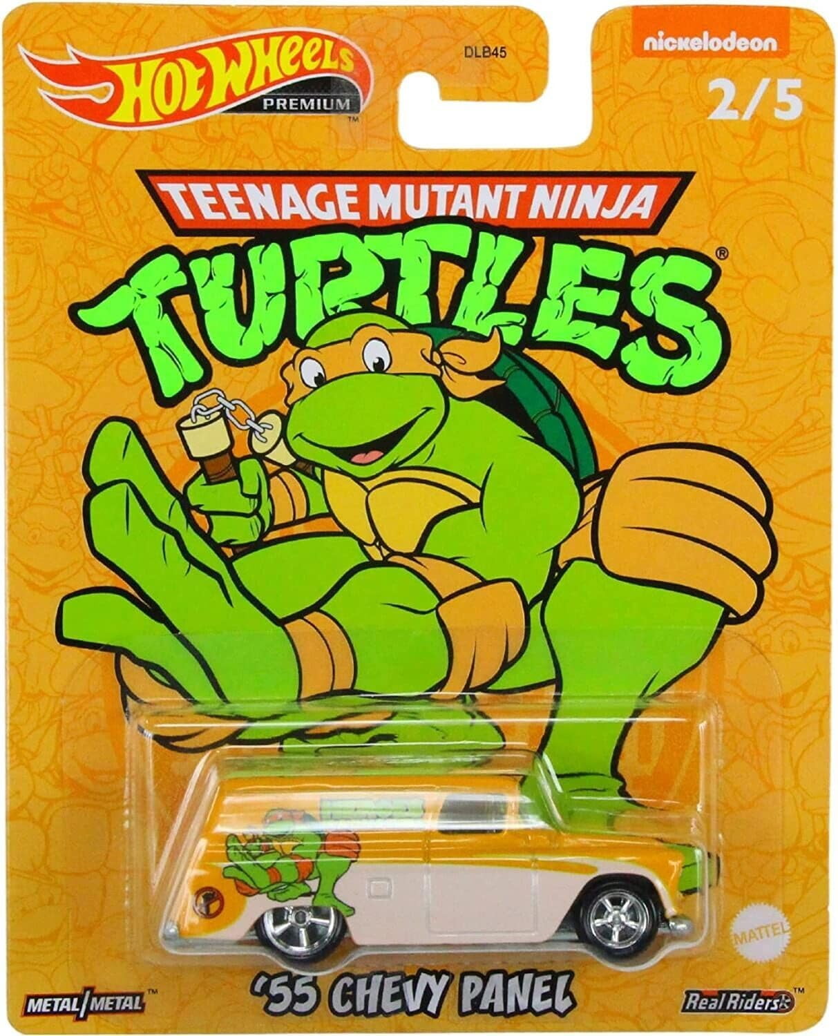 Hot Wheels 2022 Premium Pop Culture TMNT Teenage Mutant Turtles DLB45-946N Release Complete Set of 5 Diecast Vehicles Bundle