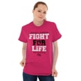thumbnail image 4 of Fight For Life Breast Cancer Aware Women's Graphic T Shirt Tees Brisco Brands S, 4 of 6