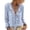 227#Blue, variant on Women's Boho V Neck Tops Ruffle Trim Lace Up Flare Long Sleeve Blouses Solid Loose Flowy Tops Shirts White L
