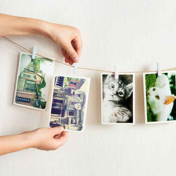 WHAMVOX  100 Pcs Mini Clip White Clothes Pins Crafting Photo Paper Filler Baby