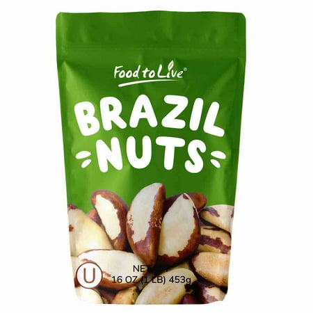 Food To Live Premium Brazil Nuts (1 Pound) (Best Way To Crack A Brazil Nut)