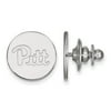 Solid 14k White Gold Official University of Pittsburgh Lapel Pin 15mm