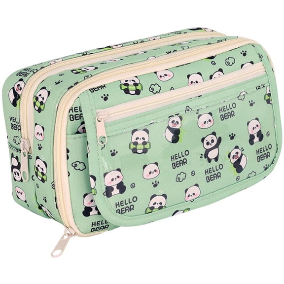 Panda Themed Large Capacity Pencil Case Dirt-Proof Nine-Layer Stationery Organizer