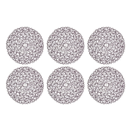 

Eggplant Woven Paper Round Placemat (Set of 6)