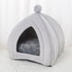 thumbnail image 4 of Methold Casa portátil para el hogar para mascotas, nido de descanso de invierno para interiores, tienda para dormir de felpa, Animal pequeño, Suministros para gatos Gris 33x33x36cm, 4 of 6