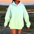 thumbnail image 2 of NinXxx Unisex Gradient Pullover Casual Long Sleeve Hooded Sweatshirt Green3 XL, 2 of 5