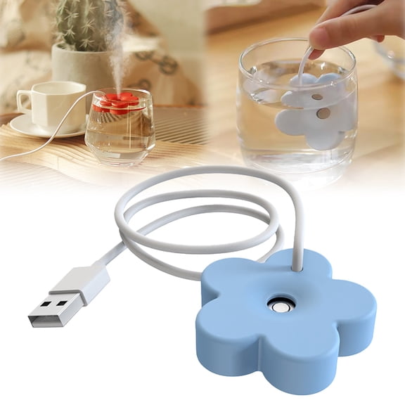 Homesteed Small Humidifier for Bedroom Desk Mini Portable Humidifier for Plants USB Personal Cool Mist Humidifier for Travel Office Home