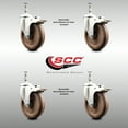 thumbnail image 2 of 5 Inch 316SS High Temp Glass Filled Nylon 10mm Stem Caster Set Lock Brake, 2 of 2