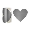 thumbnail image 2 of 100 pegatinas decorativas autoadhesivas impresas con forma de corazón por rollo gris, 2 of 9
