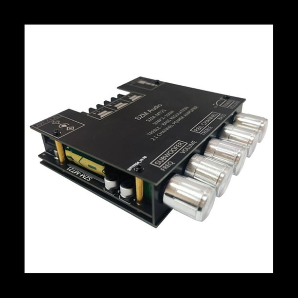 MóDulo de Placa Amplificadora de Potencia Digital Bluetooth de 2,1 Canales Amplificador de Alta Potencia de 50Wx2+100W de Alto/Graves