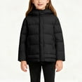 thumbnail image 5 of Xdegoge Quilted Jacket for Girls Boys Unisex Full Zip Stand Collar Hooded Jackets Casual Loose Puffer Coat Fall Winter Warm Padded Coats with Pockets Size 3-12, 5 of 10