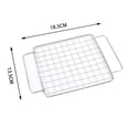 thumbnail image 4 of Mosiee Bbq Charcoal Grate Barbecue Grill Wire Grid Mesh Net W/2 Handles Stainless Steel, 4 of 9