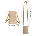 thumbnail image 3 of Gustave Women Straw Crossbody Shoulder Bag Small Cell Phone Purse Summer Beach Woven Rattan Bags Casual Mini Satchel Pouch "Dark Beige", 3 of 8