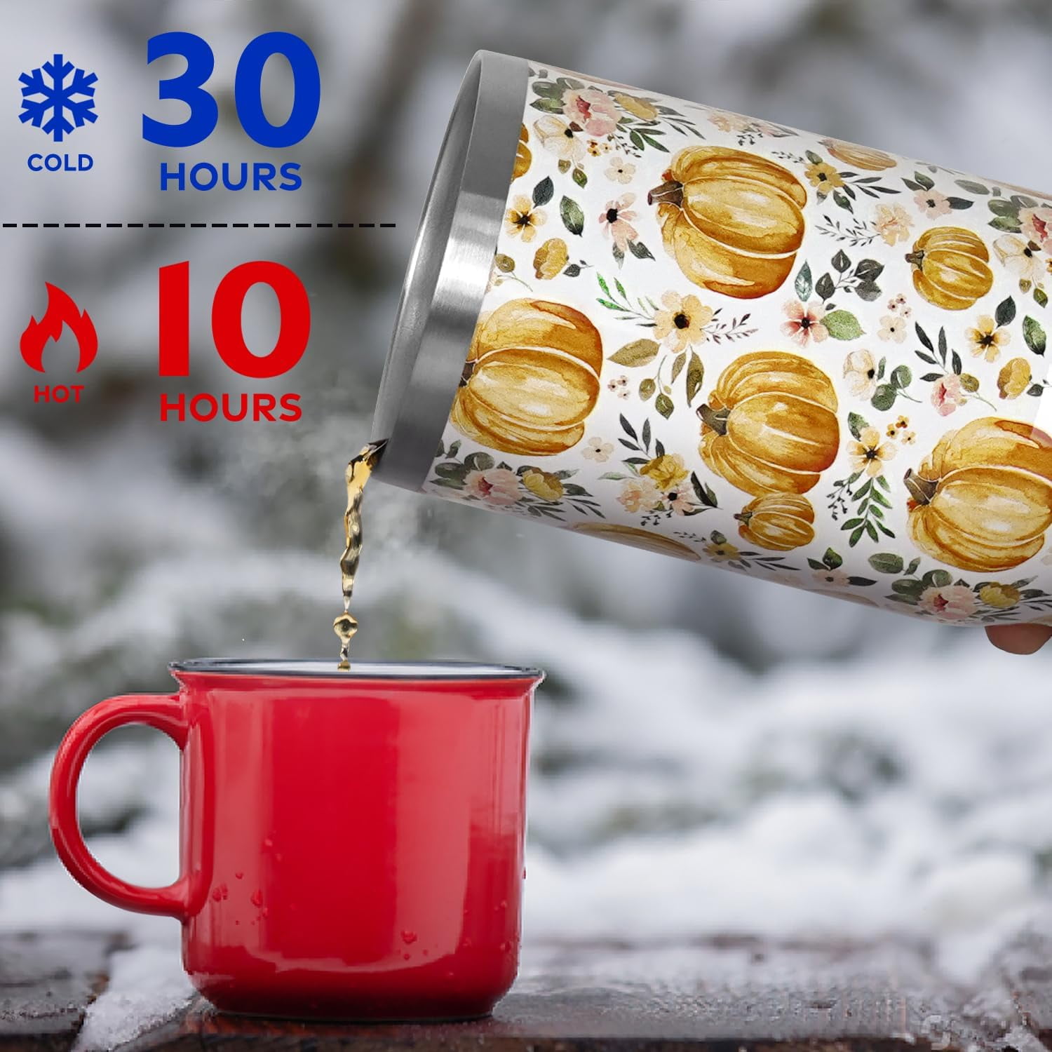 Christmas Tumbler with Handle and Straw Lid 40 oz,Cute Christmas Gifts for Women Xmas Lights Snowflakes Vacuum Insulated Leak Proof Tumbler,Winter Holiday Accessories Stainless Steel Coffee Cup Mug