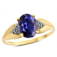 thumbnail image 2 of Star K � Oval 9x7 Genuine Iolite trillion miracle setting wide band Ring, 2 of 9